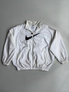 Nike Big Swoosh Zip-Up Windbreaker Jacket White (2Xl)