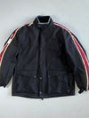 Dainese Gore-Tex Black & Maroon Motorcycle Jacket – Reflective Stripes, Made in Italy (2XL)