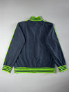 Adidas | Navy 3-Stripe Neon Green Track Jacket (XL)