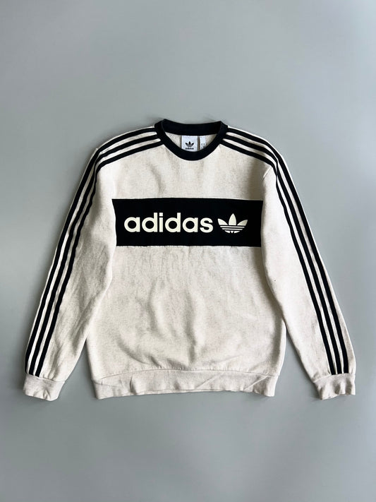 Adidas Originals | 3-Stripe Block Logo Crewneck Sweatshirt (S/M)