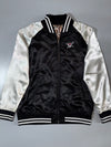 Reversible Satin Varsity Jacket Skull/Leopard Print (M)