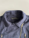 Zara Basic Navy Suede Biker Jacket Women (S)
