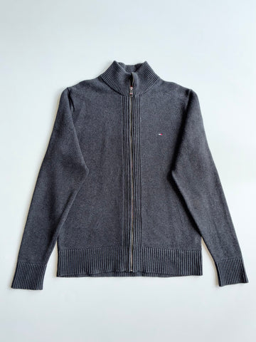 Tommy Hilfiger Full-Zip Knit Cardigan – Charcoal Grey (M)
