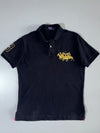 Polo Ralph Lauren Black Multi Player Polo Gold Embroidery (L)