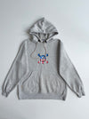 Vintage Stüssy Skull & Bones USA Flag Hoodie – Grey(M)