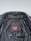 First Mfg Black Leather Biker Jacket (L)