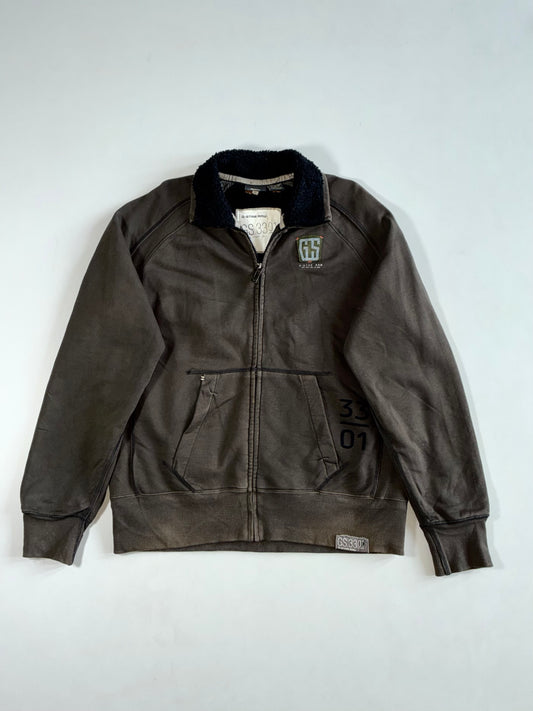 Vintage G-Star Raw GS.3301 Sherpa lined Zip Sweat Jacket (L)