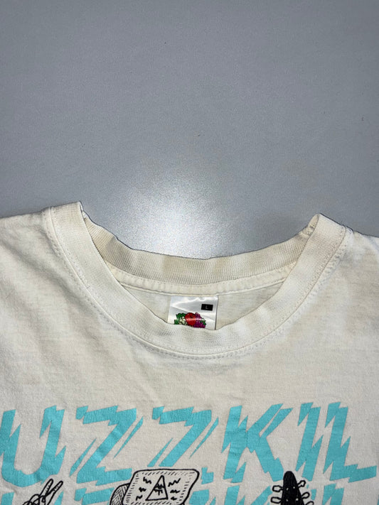 Fuzzkill | Surf Rock Graphic Band Tee | Off-White (L)
