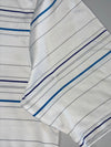 Nike Golf Striped Polo — White & Blue (XL)
