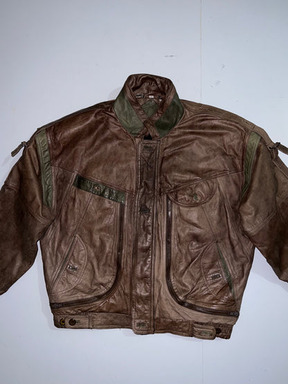 ZSuper Rare designer Original Leather Jacket (XL/2XL)