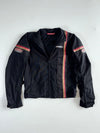 Vintage Spyke Black Racing Stripe Motorcycle Jacket (S)