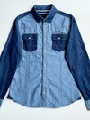 Vintage Guess Two Tone Denim Western Shirt (S)