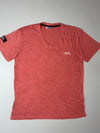 National Geographic | Coral Red V-Neck Tee | (L)