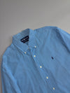 Ralph Lauren Blue & White Check Button-Down Shirt – Blake Fit(2XL)