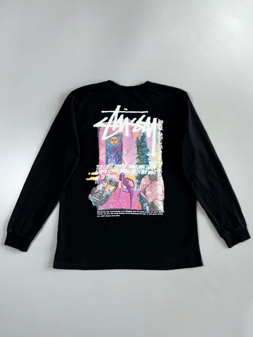 Stüssy Stock Logo Long Sleeve Tee (M)