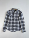 Roots Canada Plaid Flannel Shirt Grey(S)