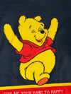 Disney Pooh | Vintage Navy Hockey Stripe Embroidered Sweatshirt | (XL)
