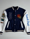 Zara | Forest Peak Navy Varsity Jacket (M)