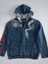 Big Train Osaka | Dragon Graphic Full-Zip Hoodie | Navy (L)
