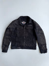 Harley-Davidson Genuine Motorclothes Armored Riding Jacket | Black Denim Trucker Style | CE Certified Protection (Size M)