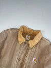 Carhartt Full Swing Armstrong Duck Canvas Jacket Faded Brown, Corduroy Collar, Quilted Lining, (XL)