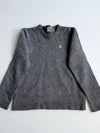 Carhartt WIP Grey Wool Knit Sweater – Gold Chase Logo women’s (S/M)