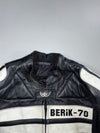 Berik-70 Racing Pure Leather Motorcycle Suit 2 Piece Set Plus Alpinestars sliders (Leather Jacket Size :S) (Biker Pant :W:28 |L:36)