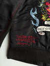Vintage Ed Hardy by Christian Audigier “Death Before Dishonor” Embroidered Bomber Jacket (M)