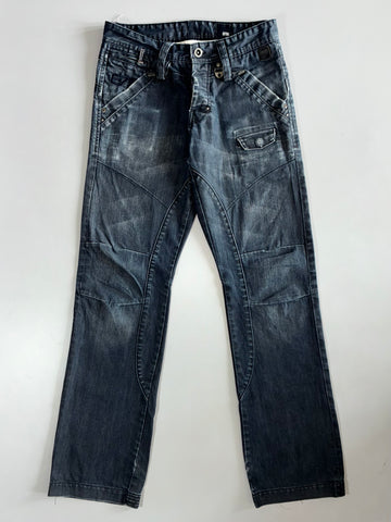 Jack & Jones Dark Wash Panelled Denim (W:30|L:43)