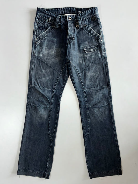 Jack & Jones Dark Wash Panelled Denim (W:30|L:43)