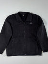 Vintage Y2K Adidas Fleece Zip-Up Jacket – Black (XL)
