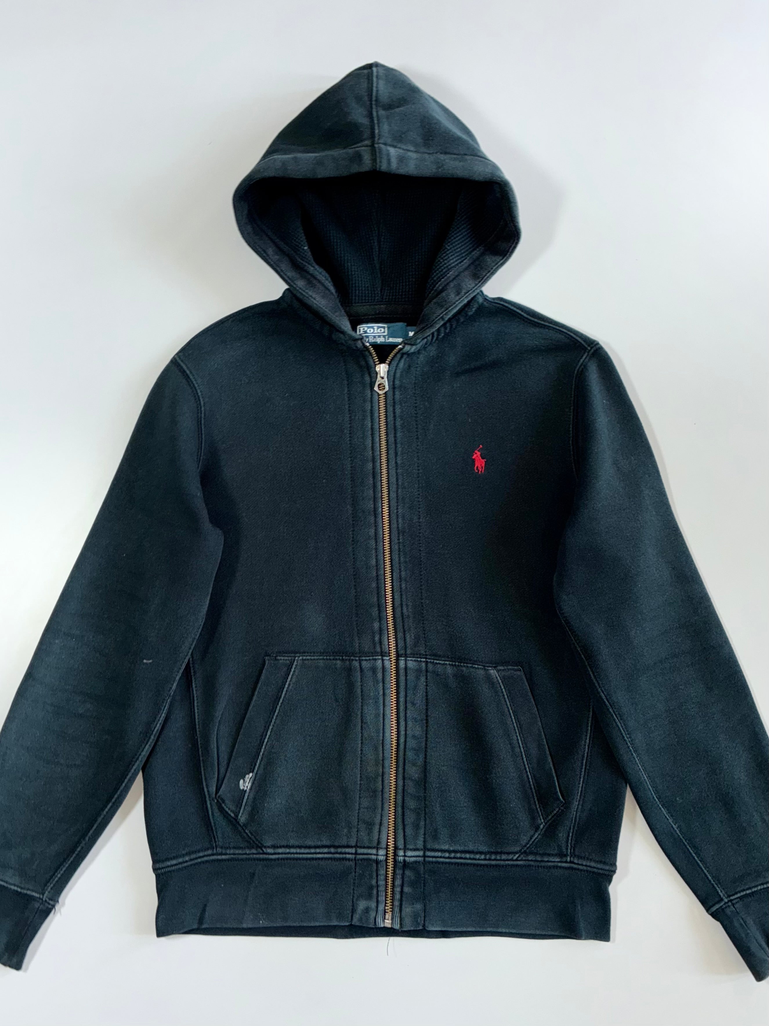 Polo Ralph Lauren Faded Black Zip Hoodie (M/L) – Drip Drop Attire