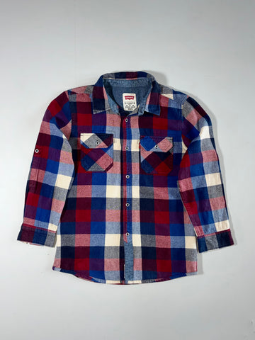 Levi's Red & Blue Buffalo Check Flannel Shirt – (XS)