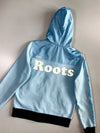 Roots Canada “Keep On Keepin’ On” Baby Blue Hybrid Shell-Hood Zip Hoodie (M)