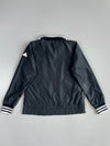 Adidas Sherpa Lined Grey Bomber Jacket 3-Stripe Knit Collar Full Zip(S)
