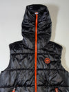 Dickies Black Hooded Puffer Vest – Orange Zip (M)