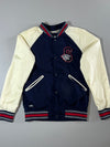 Superdry Navy & Cream Tiger Patch Varsity Bomber Jacket (M)