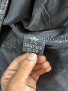 Vintage Leather Club Black Leather Biker Vest – Hollywood Eagle Embroidery & Pins (2XL)