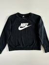 Nike Big Swoosh Logo Raglan Crewneck Sweatshirt – Black (M)