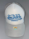Von Dutch Trucker Cap – Grey/White Mesh (Adjustable)