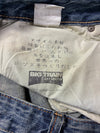 Big Train | Y2K Japanese Graphic Print Distressed Denim Jeans | (W:36) (L:38)