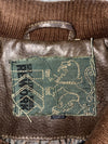 Vintage Leather Bomber Jacket with Victory House Polo Game (L)