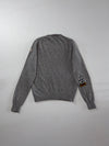 Moncler Grey Wool Crewneck Knit Sweater (S)