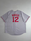 Majestic Boston Red Sox MLB Embroidered Baseball Jersey – Grey (3XL/4XL)