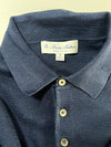 Brooks Brothers Navy Long Sleeve Knit Polo (M)