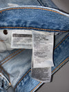 Vintage Levi’s 501 T Tapered Light Wash Distressed Ripped Jeans (W:33) (L:37)