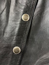 Vintage Harley-Davidson Black Leather Biker Chaps, Made in USA (W:34) (L:42)