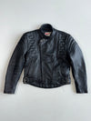 MQP Black Leather Biker Jacket(S)
