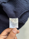 Lacoste Navy Wool Blend Crewneck Sweater – Croc Patch Logo (S)