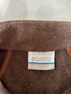 Columbia Brown & Navy Colorblock Quarter-Zip Fleece Pullover (M)
